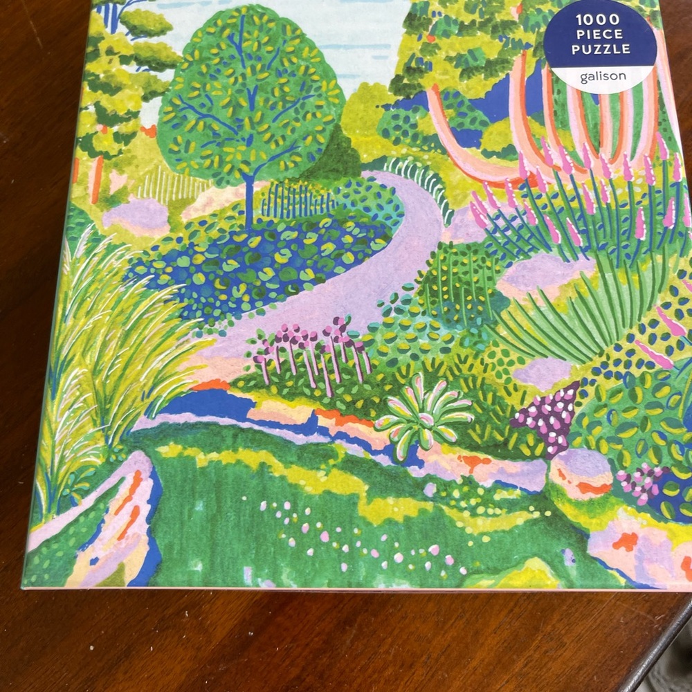 Galison 1000 Piece Puzzle with Vibrant Garden Design
